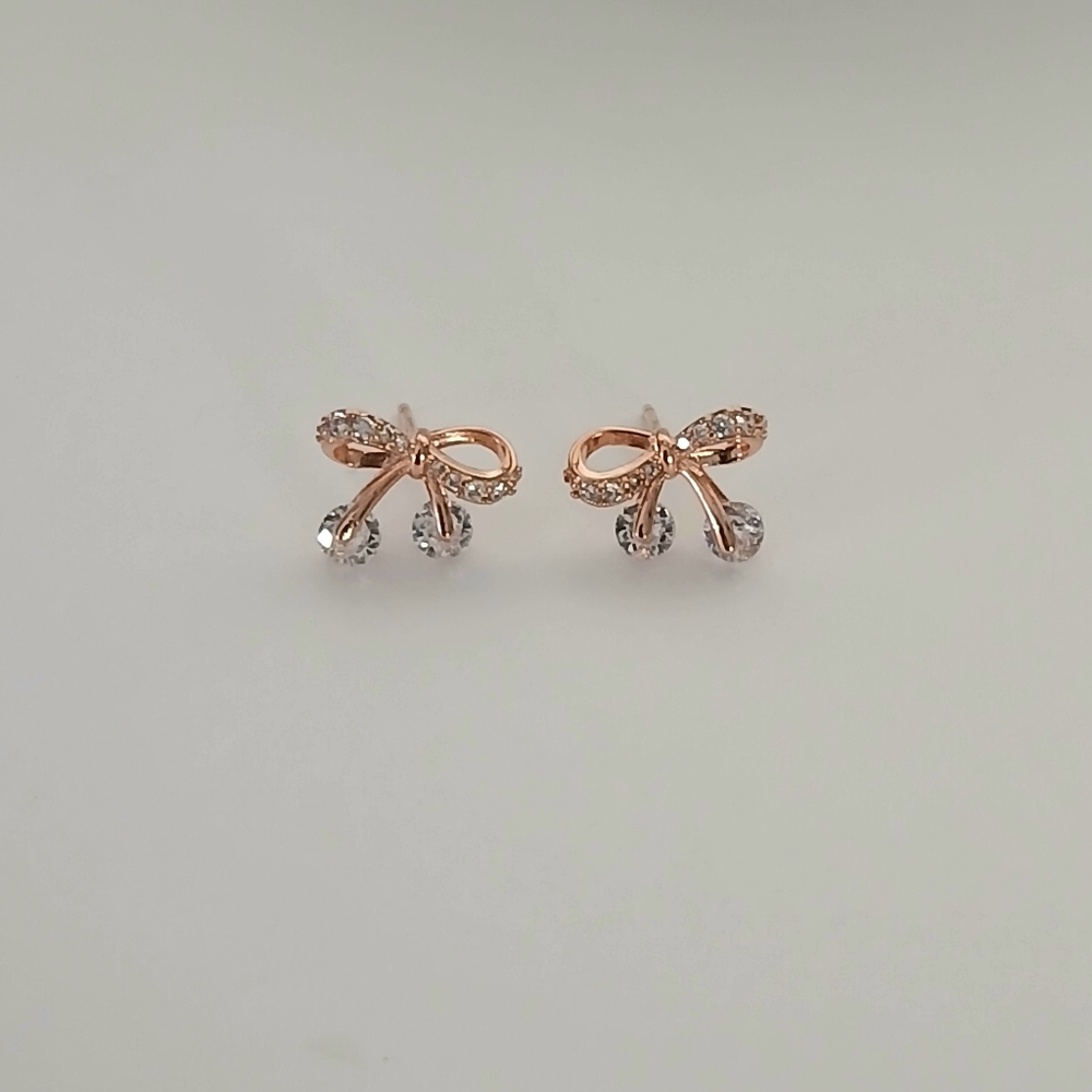 14k Gold Plated Zirconia Stud Earrings